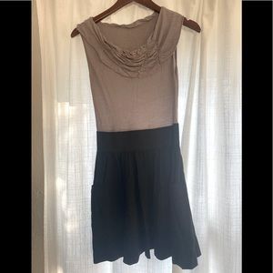 Boutique stretchy dress with flared skirt